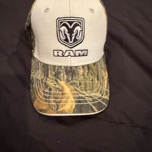 Men's Camo Baseball Cap - White Front